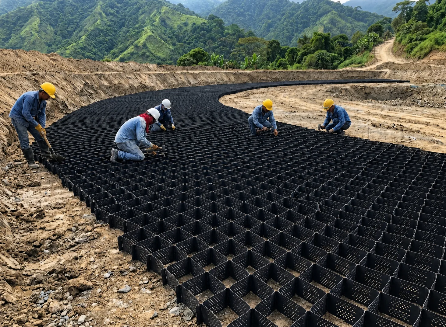 Geosynthetic engineering project